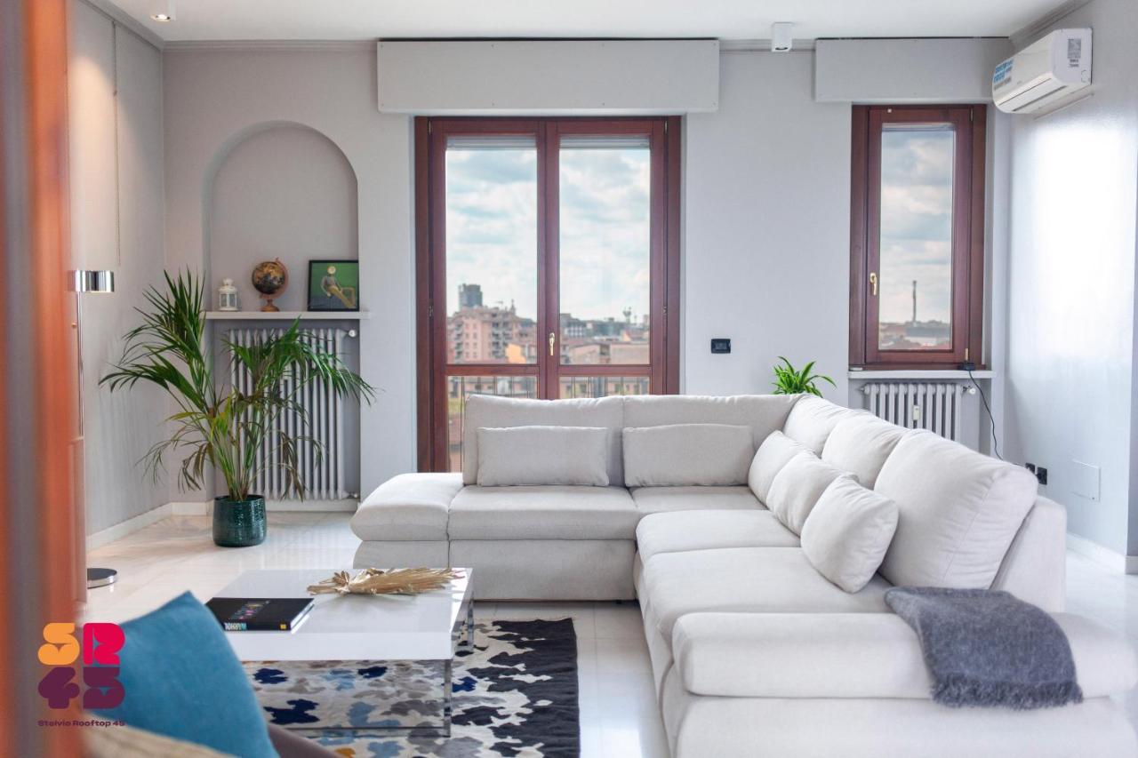 Stelvio Rooftop - Penthouse Skyline With Terrace And Jacuzzi Milánó Kültér fotó