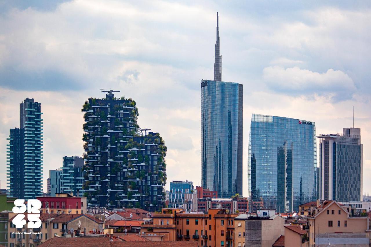 Stelvio Rooftop - Penthouse Skyline With Terrace And Jacuzzi Milánó Kültér fotó